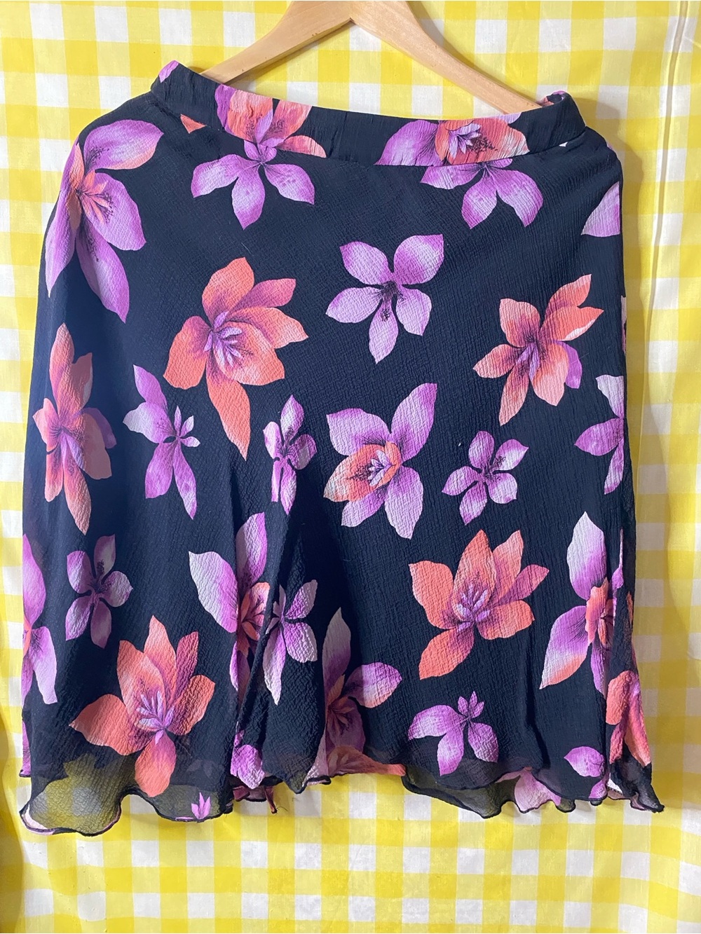Alfani vintage skirt  silk 100% silk - Picture 10 of 11